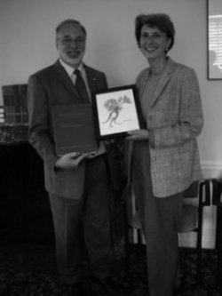 FNAA President Luc Brouillet and Ann Reed, Chanticleer Garden board member